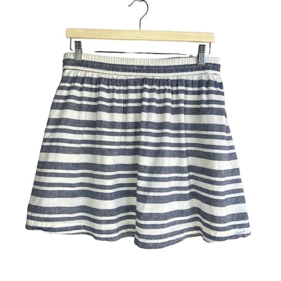 GAP Women’s Linen Blend Striped Flare Skirt Size Small - Picture 2 of 7